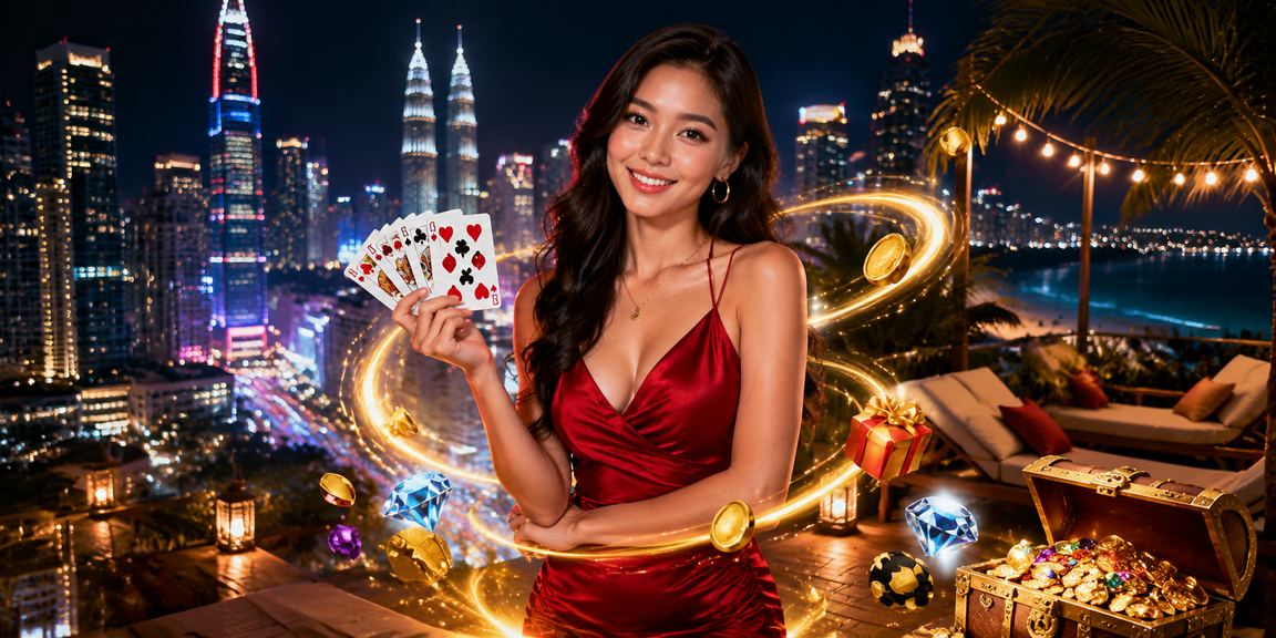Pemain menikmati permainan gaya Rummy di Kuala Lumpur